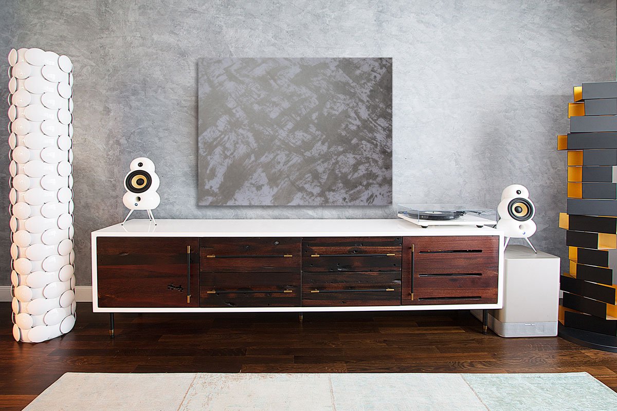 Silver Rain - Kreative Körper Kunst als Liebesspiel zu zweit - Set Silber auf Weißer Leinwand