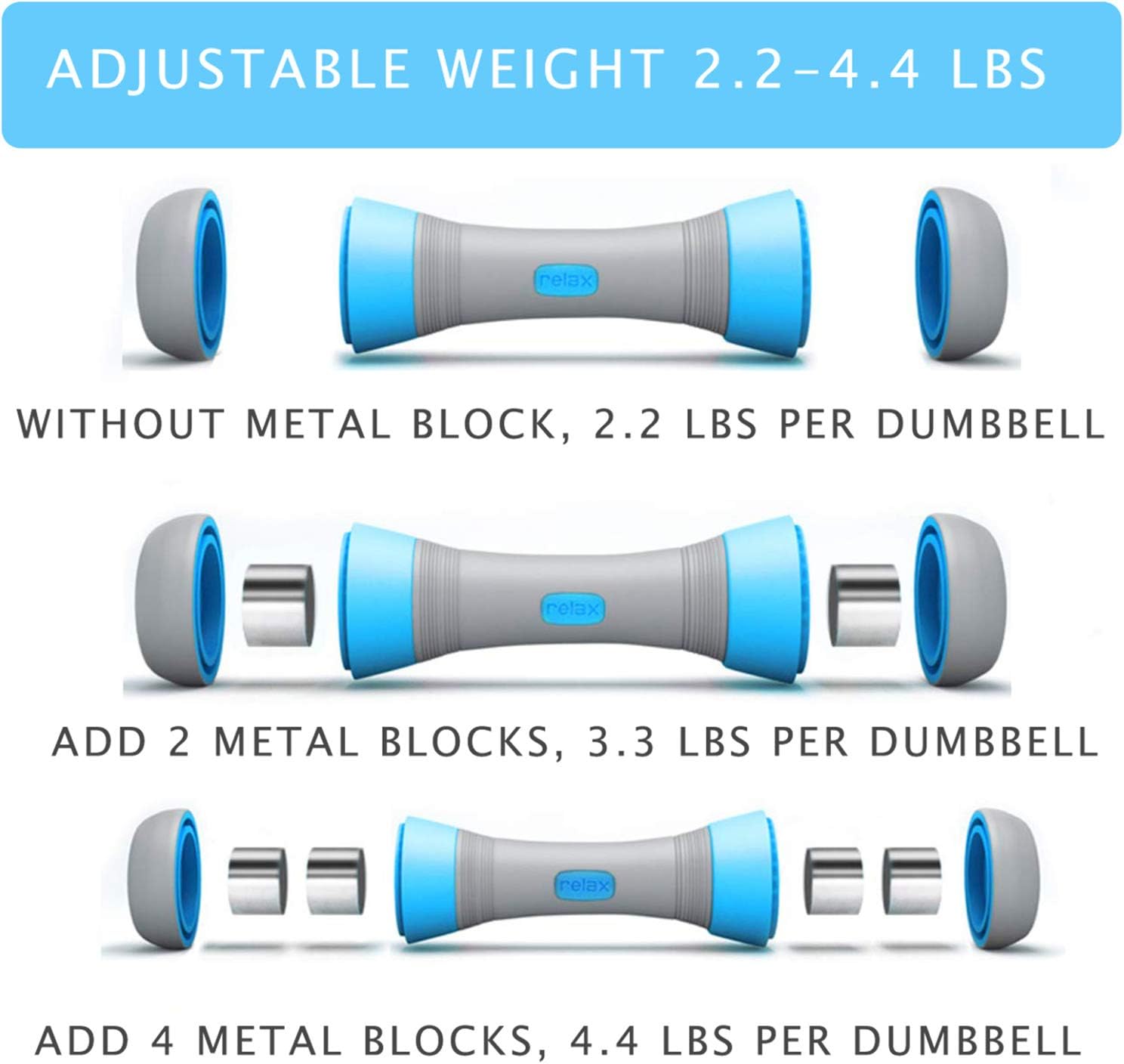 Best Cyber Deals 🔥 Adjustable Dumbbells Weight Set of 2, Weights Dumbbells Set for Women Exercise & Fitness, 5 Weight Options from 2.2 to 4.4 lbs, Non-Slip&No Odor Rubber, All-Purpose,Home Workout - 8.8lbs (4.4lbs x 2) 🔥 Crazy Deals Adjustable Dumbbells Weight Set of 2, Weights Dumbbells Set for Women Exercise & Fitness, 5 Weight Options from 2.2 to 4.4 lbs, Non-Slip&No Odor Rubber, All-Purpose,Home Workout - 8.8lbs (4.4lbs x 2)
