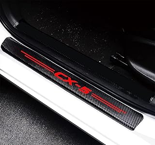 4Pcs Car Door Threshold Protection Sticker Door Sill Plate Protectors Stickers for Mazda 3 6 Cx-5 Cx5 Cx3 Cx4 2 Cx7 Cx-7 323 Mx5 Atenza Cx-9 Door Sill Scuff Plate Film (Red CX-5)