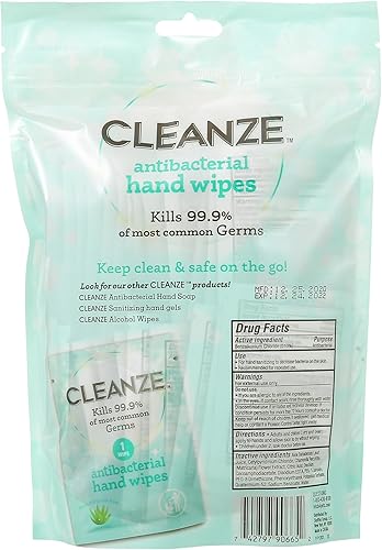 Miniatura 8 de Cleanze Toallitas desinfectantes antibacterianas para manos  Paquetes de toallitas de mano, 6 paquetes  100 toallitas de mano, toallitas