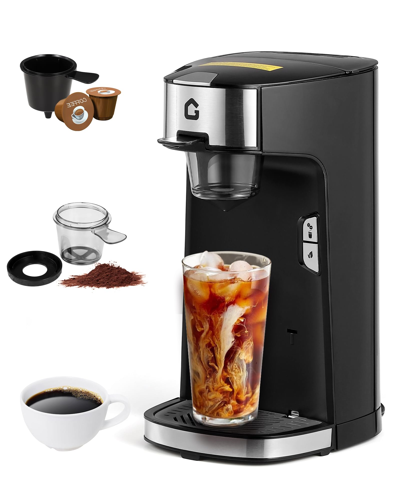 Photo 1 of Takywep Single Serve Coffee Maker - Black, K-Cup, Ground & Tea Compatible