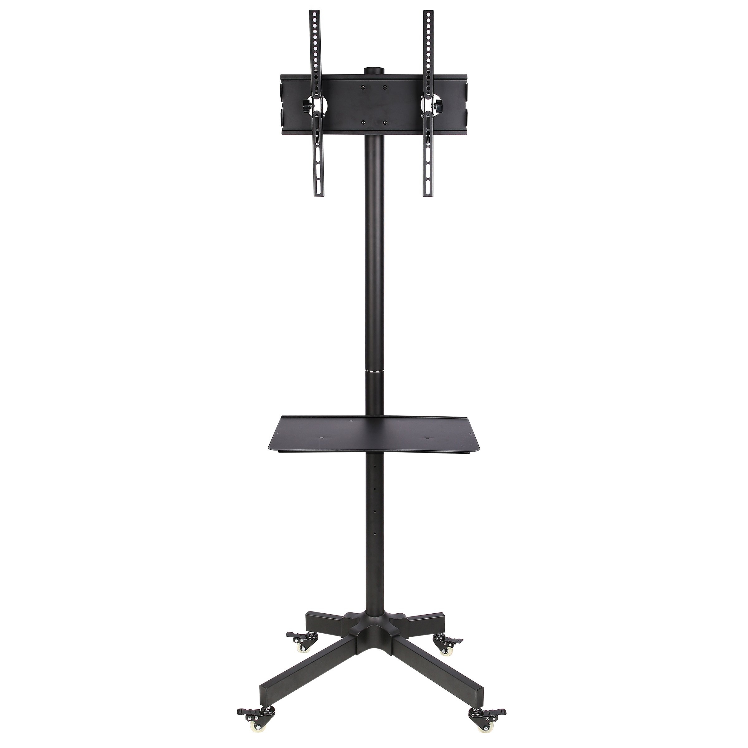 Ergosolid Falco-24 - Soporte de Suelo para TV, con Ruedas para Pantallas LCD LED y TV Curvas de 23"-55", Capacidad de Carga 25 kg, Negro