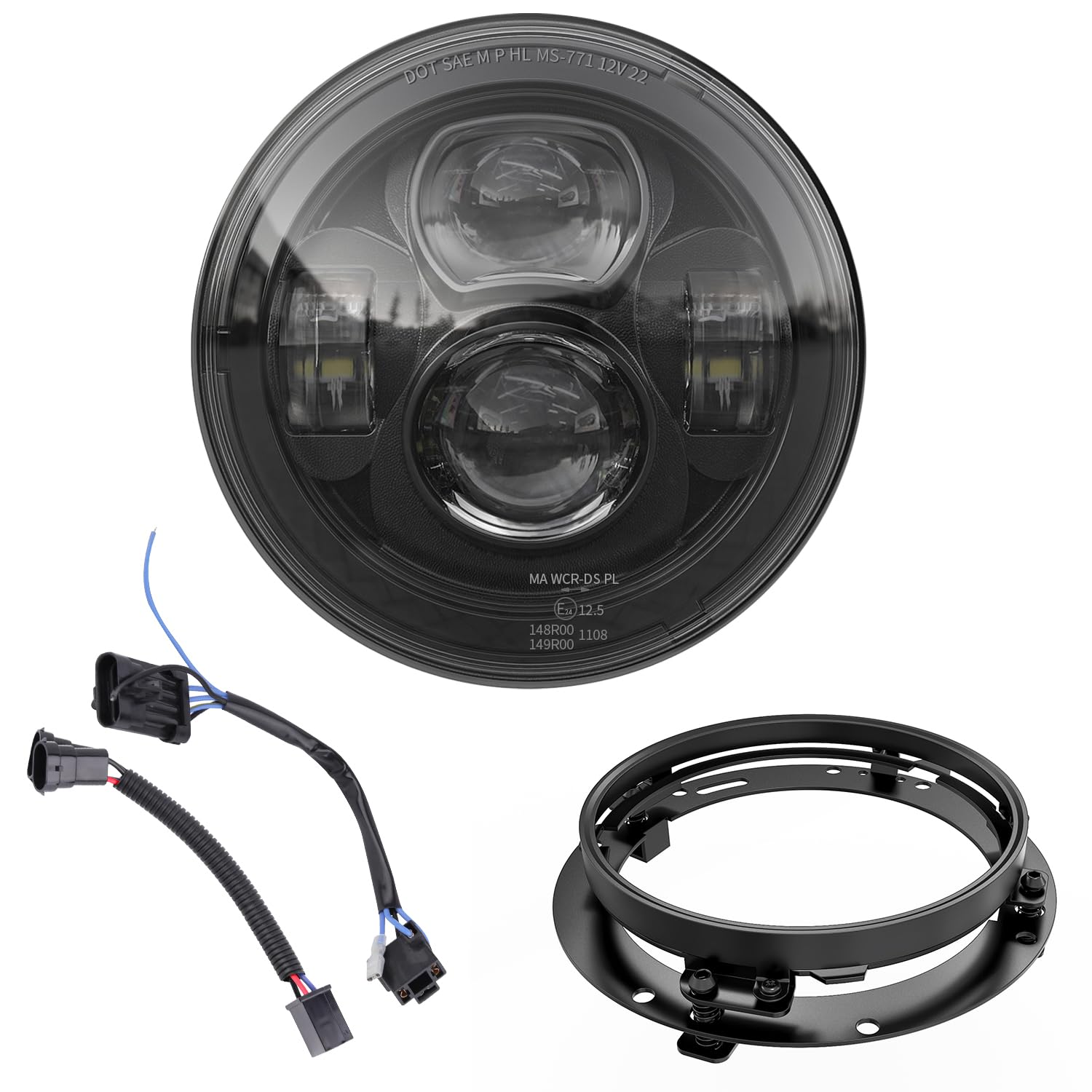 7インチ LED LIGHT KIT Amazon.com: Z-OFFROAD New Motorcycle 7 Inch LED Light DOT Kit