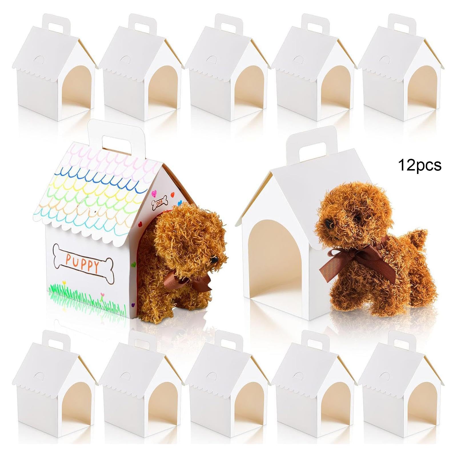 Oshhni 12 scatole regalo con manico, contenitori portatili per caramelle, confezioni regalo, per damigelle d'onore, compleanni