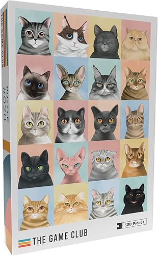 Miniatura 2 de Paquete de rompecabezas de especies animales - Rompecabezas de dos 500 piezas de razas de gatos y animales de safari - Diversión para adultos,