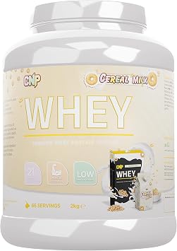 CNP Professional Premium Whey Protein Powder 2kg & 900g, 21g Protein, Low Carb, Easy Digestion, 66/30 Servings, Vegetarian, Halal, 12 Great Flavours 2kg, Cereal Milk