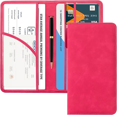 Miniatura 26 de CoBak - Estuche para registro y seguro del auto, organizador para la guantera, accesorio para compartimento de auto o camión, estuche con cierre