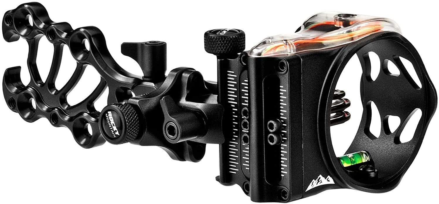 Rocky Direct Mount 5-Pin Bow Sight - .019” Pins, All Aluminum Construction, 2nd & 3rd Axis Adjustable, Tool Free Micro Adjust Windage & Elevation Laser Etched Markers, Built-In Light Adapter