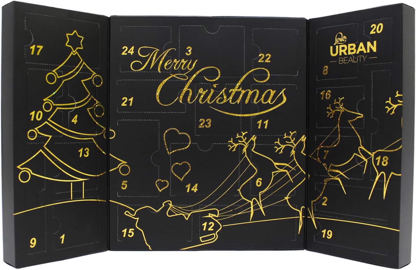 Urban Beauty Stylish Make-Up Advent Calendar Containing 24 Items With Fold-out Design