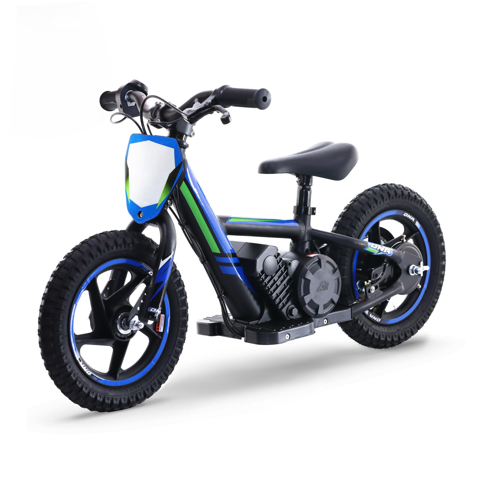 TUIBOKA Lightweight Electric Dirt Bike for Kids,170W Racing Grade Electric Motorcycle for Ages 3-6, Detachable Battery, Adjustable Seat, Safe Speeds Up to 10 MPH, 12Inch Off Road Tires, Blue