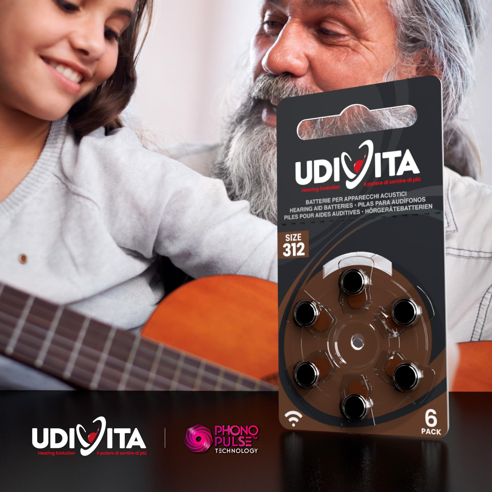 120 Piles Auditives Udivita Type 312