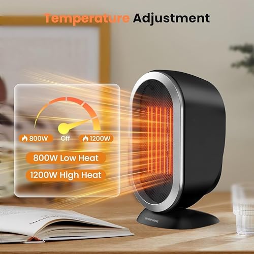 Miniatura 3 de Calentador de espacio, calentadores de espacio para uso en interiores, calentador portátil PTC de calentamiento rápido, calentador de cerámica