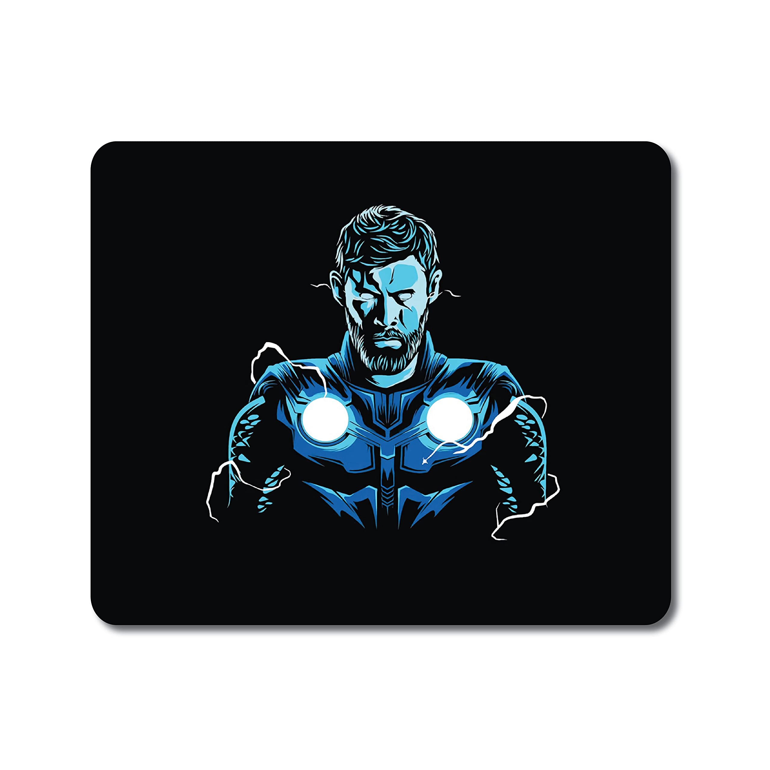 woopme® Superhero God of Thunder Thor Mouse Pad Compatible for Boys Girls Kids Mouse Pads Laptop PC Computer Desktop Smooth Gaming Anti Skid Rubber Base L x H 24 x 20 CMS
