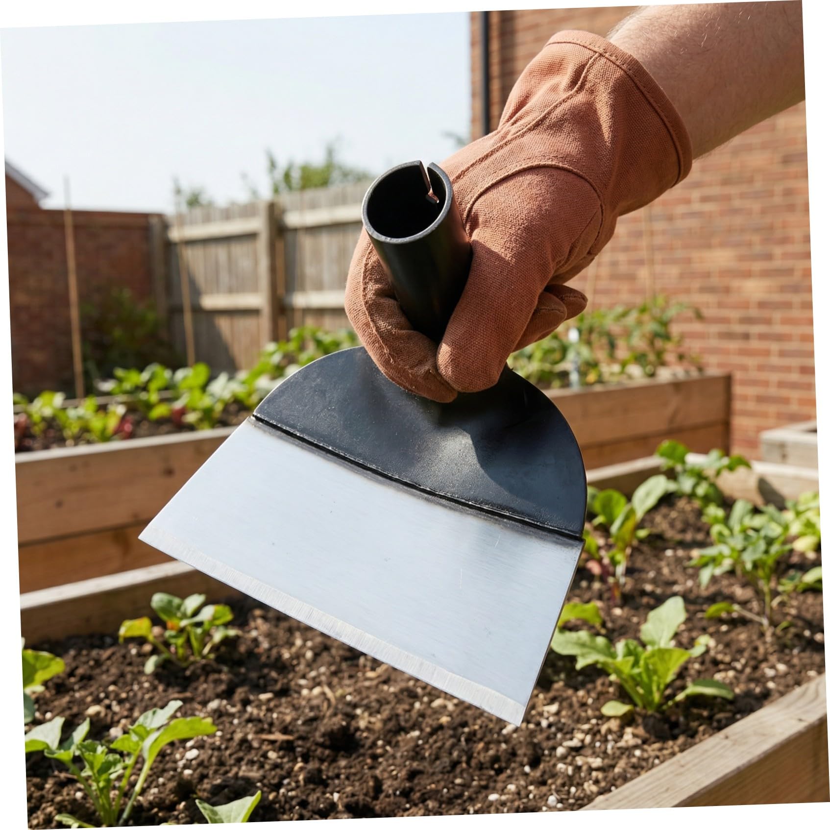 Strumento da Giardinaggio Multiuso in Acciaio, senza Manico | Diserbo e Sarchiatura, per Coltivatori e Giardinieri, Adatto a Scavo, Solchi e Allentare Terreno