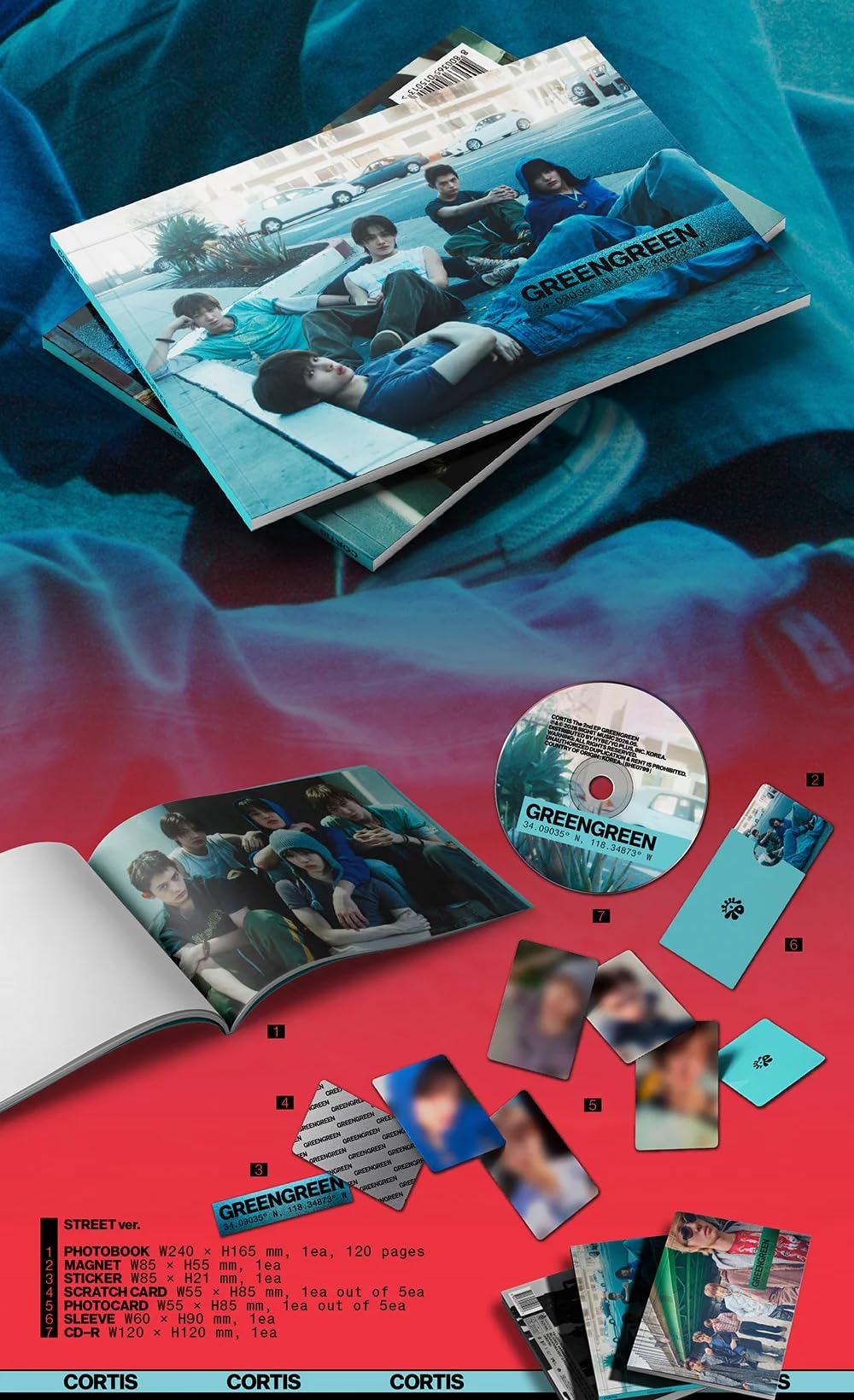 Amazon.com: CORTIS GREENGREEN 2nd EP Album [STREET Ver.] Photobook