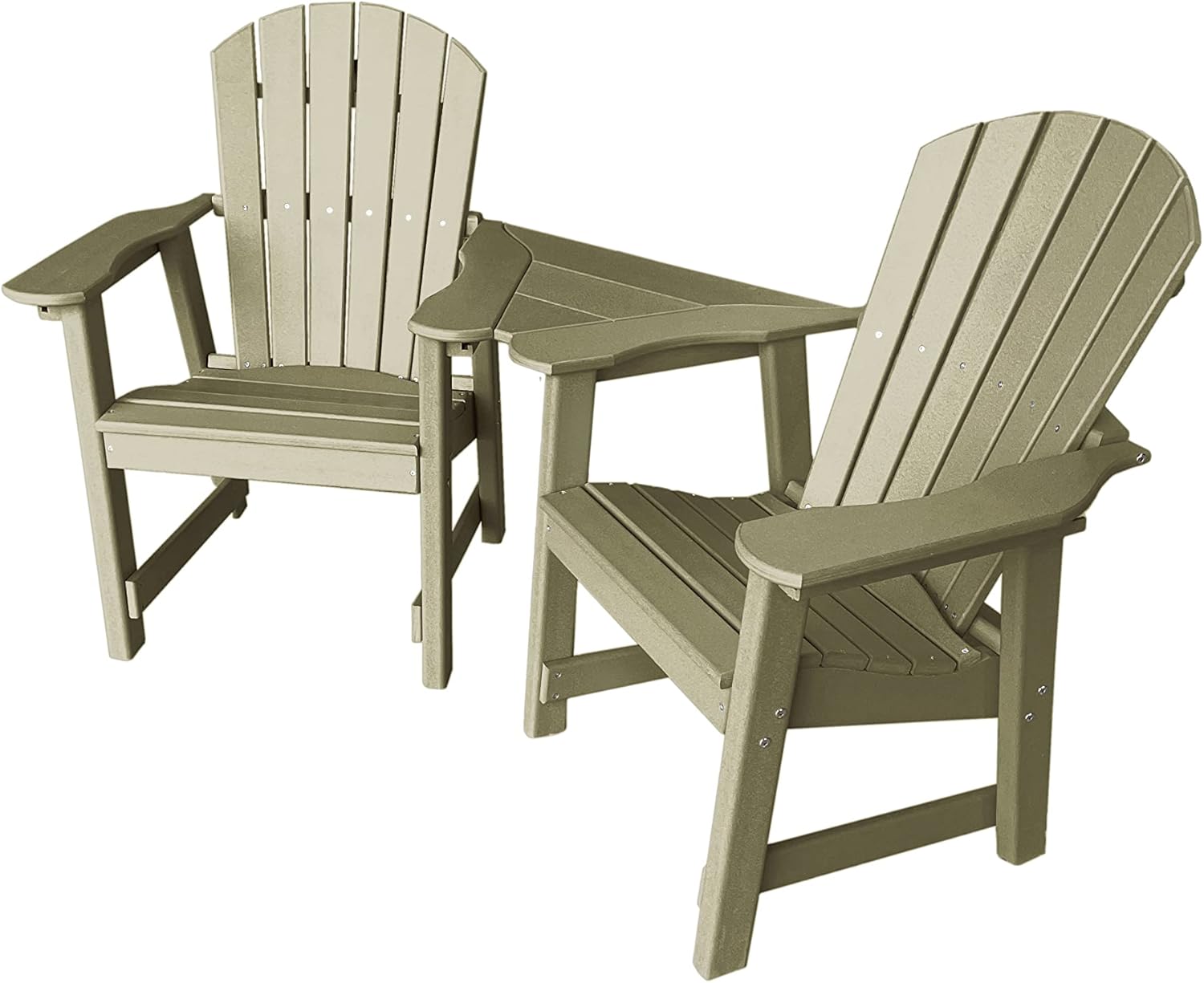 Phat Tommy 2 Chair Dining Table Set - Poly Outdoor Furniture - Small Patio Dining Set for Apartment Balcony Furniture, Recycled Poly Lumber Chairs and Table, Blue