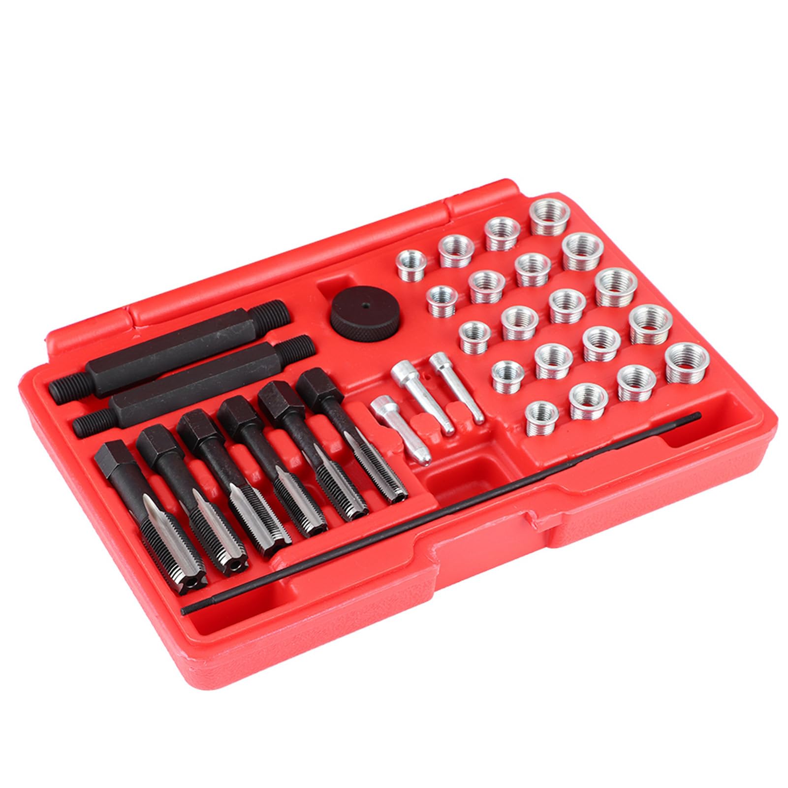 Kit de Reparación de Bujías Incandescentes, 33 Piezas, Grifo de Reparación de Roscas, Juego de Herramientas