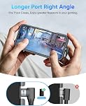 SUNGUY Angle droit USB C à USB Un câble [6FT 2Pack] pour les affaires épaisses, 90 Degré de charge rapide USB-A à USB-C Cord de données pour support de téléphone, Android Auto CarPlay, pour iPhone 17/16/15, iPad, MacBook