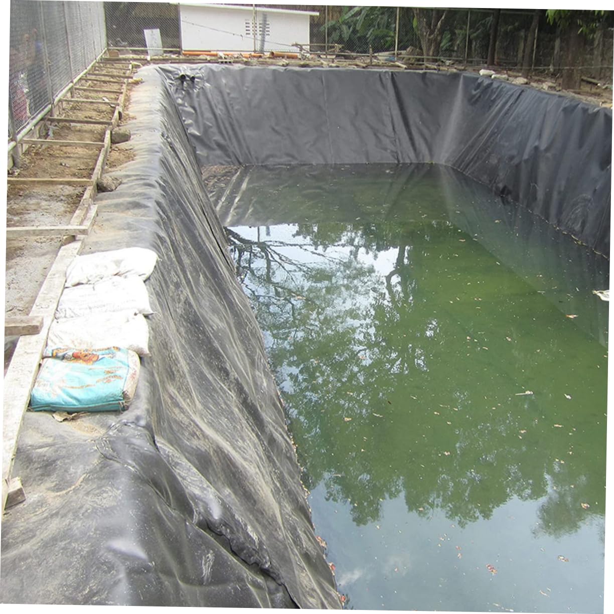 Rivestimento per Laghetto per Pesci in Hdpe e Protegge da Perdite d Acqua Durevole e Facile da Tagliare