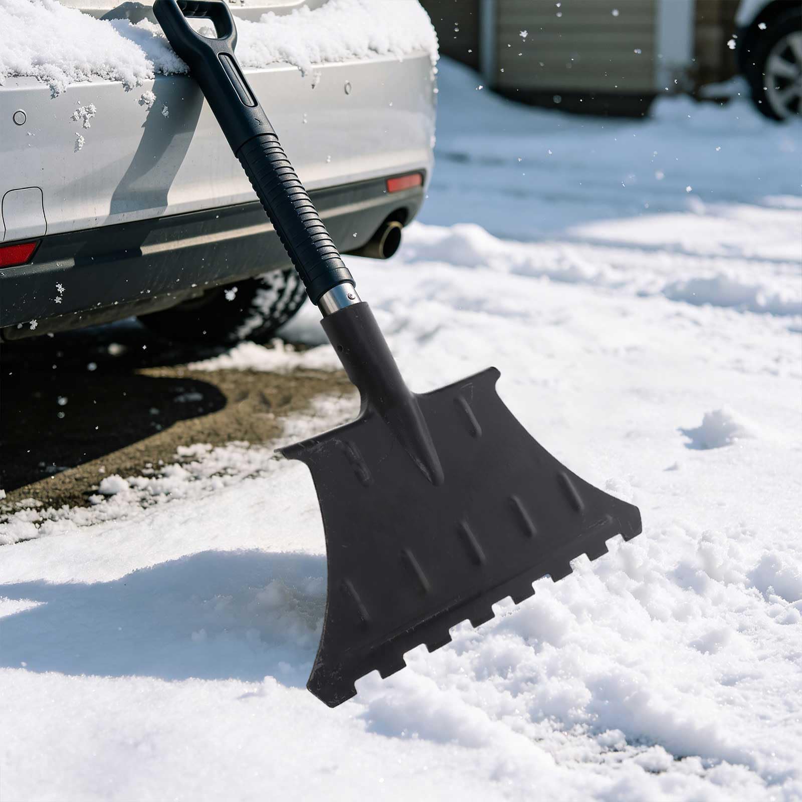 Pala de Nieve de Acero al Manganeso Grueso con Borde Dentado