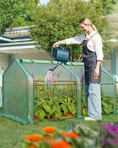 Vista 33 de Quictent Invernadero portátil de 95 pulgadas de ancho x 36 pulgadas de profundidad x 36 pulgadas de alto, 2 ventanas de malla y gran puerta de Verde