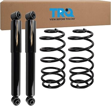 TRQ Rear Suspension Kit Coil Spring Set Shock Absorber