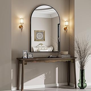 VooBang Large Arched Wall Mirror, 32 x 48 inch Arch Bathroom Mirror, Wal...