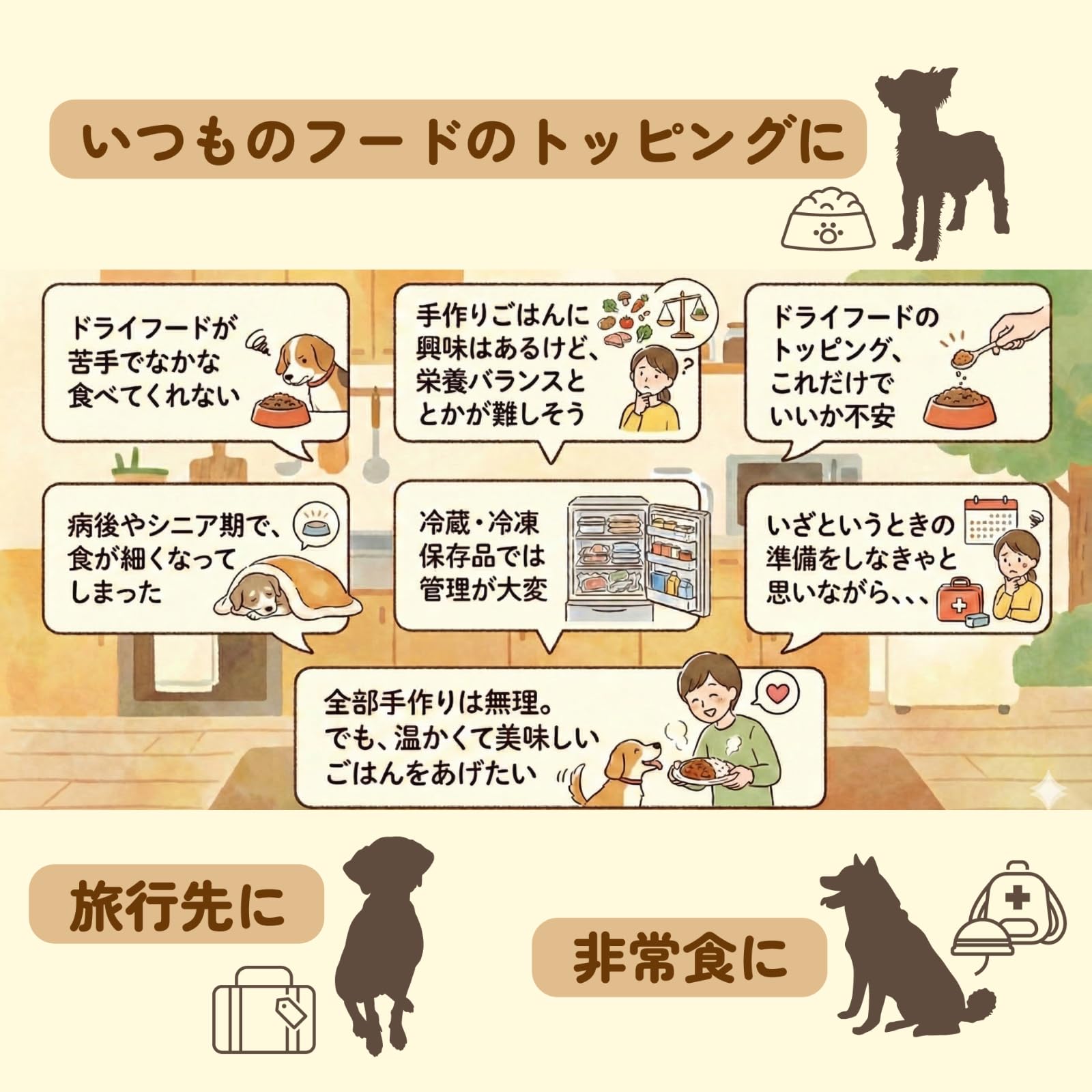 ドッグフード 偏食 小食の愛犬用 フリーズドライ 国産 無添加 偏食対策 手作りごはん トッピング 総合栄養食基準レシピ 獣医師共同開発 (6, チキン&サーモンセット) - 5