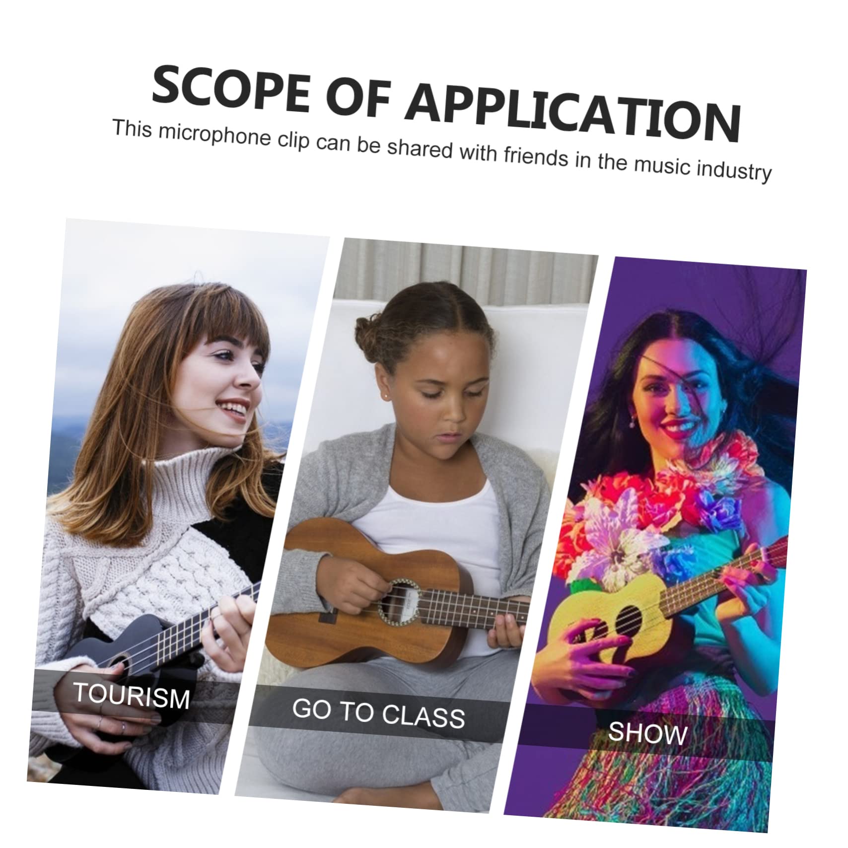 Yardwe Microphone Clip for Sax Plastic Mic Holder Multi-function Mic Holder for Sax Players