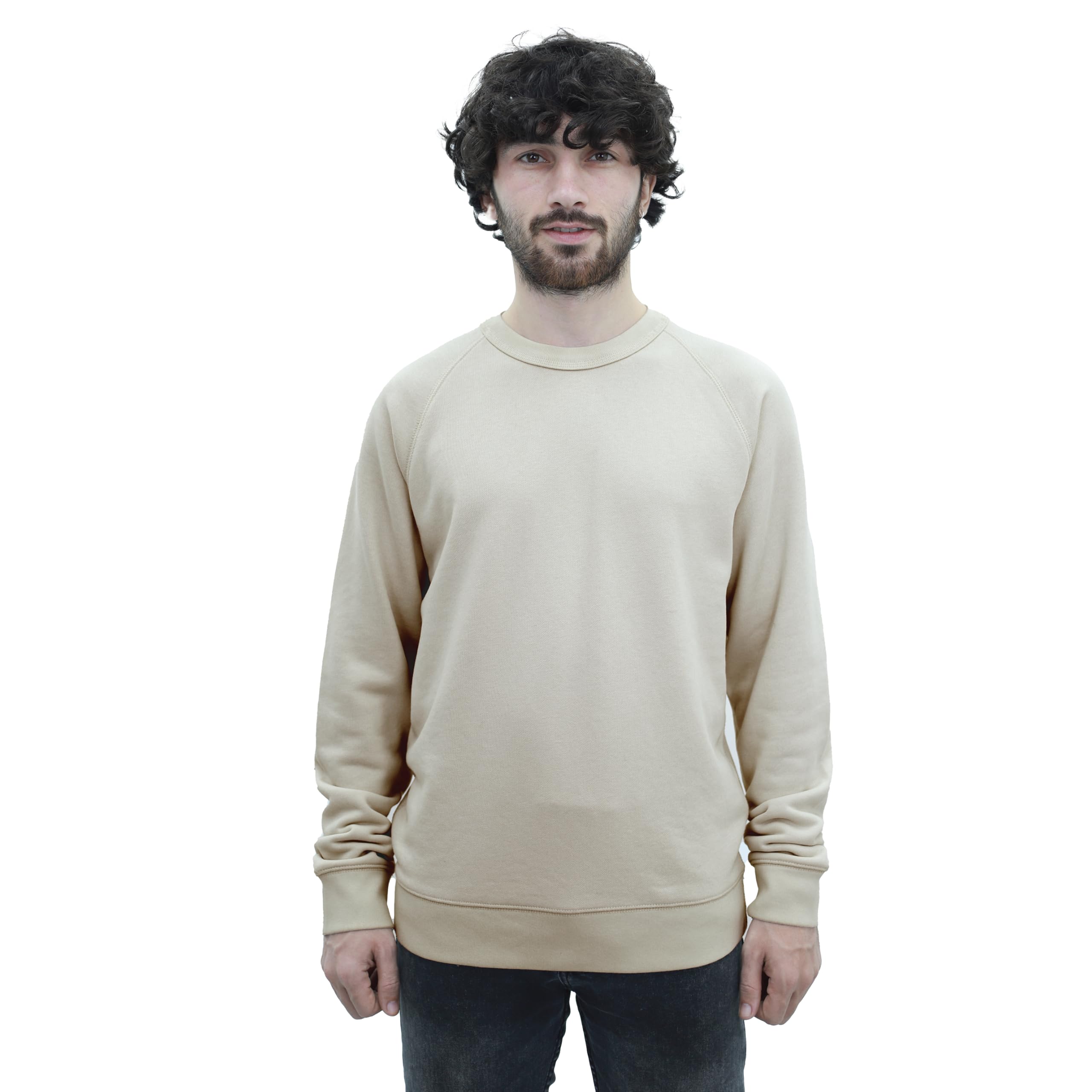 SoftSpun Pullover Herren Baumwolle – Sweatshirt Herren ohne Kapuze, Klassischer Pulli Regular Fit für Alltag & Arbeit