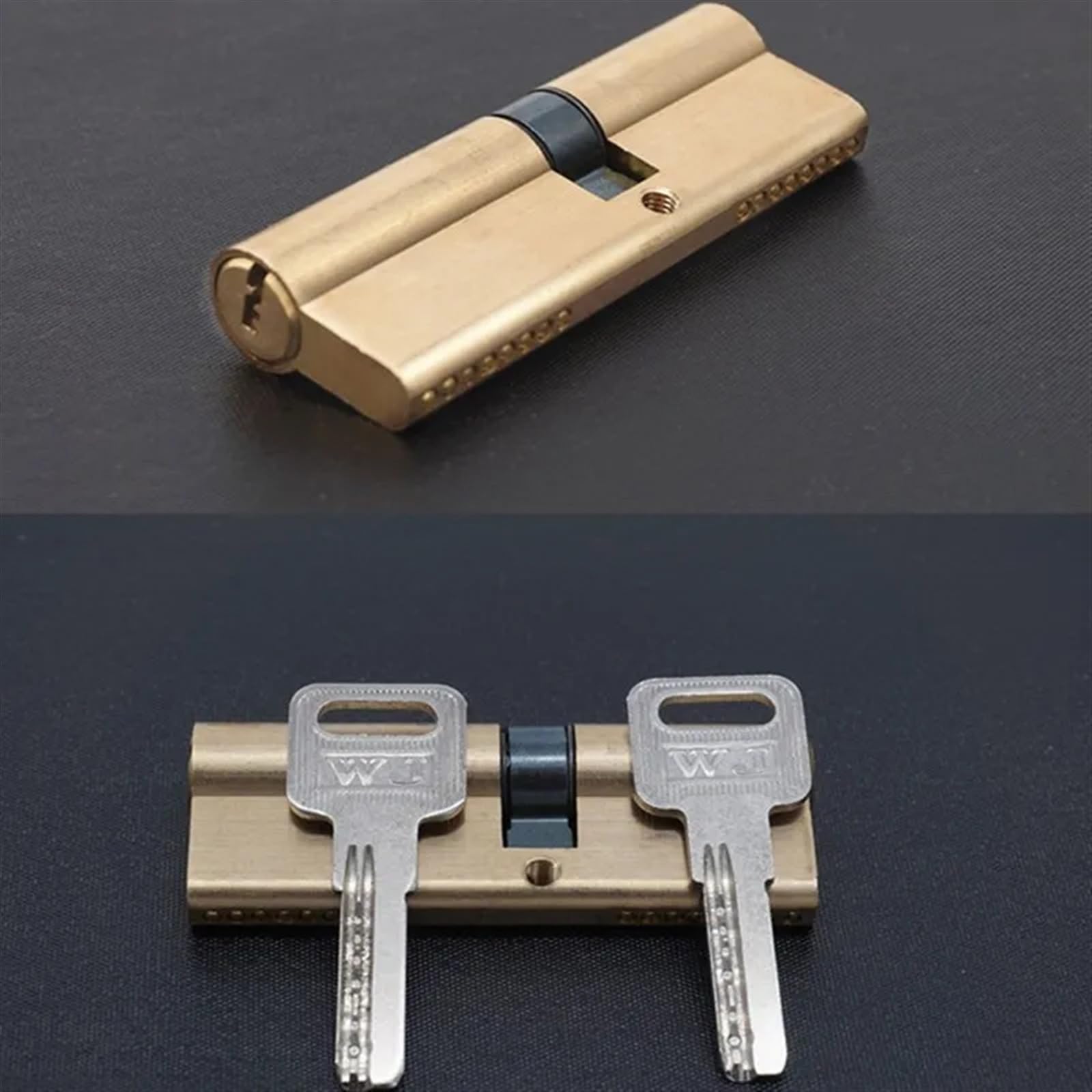 Cilindro Per Serratura – 65 Mm (32,5/32,5) In Ottone, Alta Sicurezza, Anti-effrazione, Con 8 Chiavi, Per Porte In Legno, UPVC, Alluminio