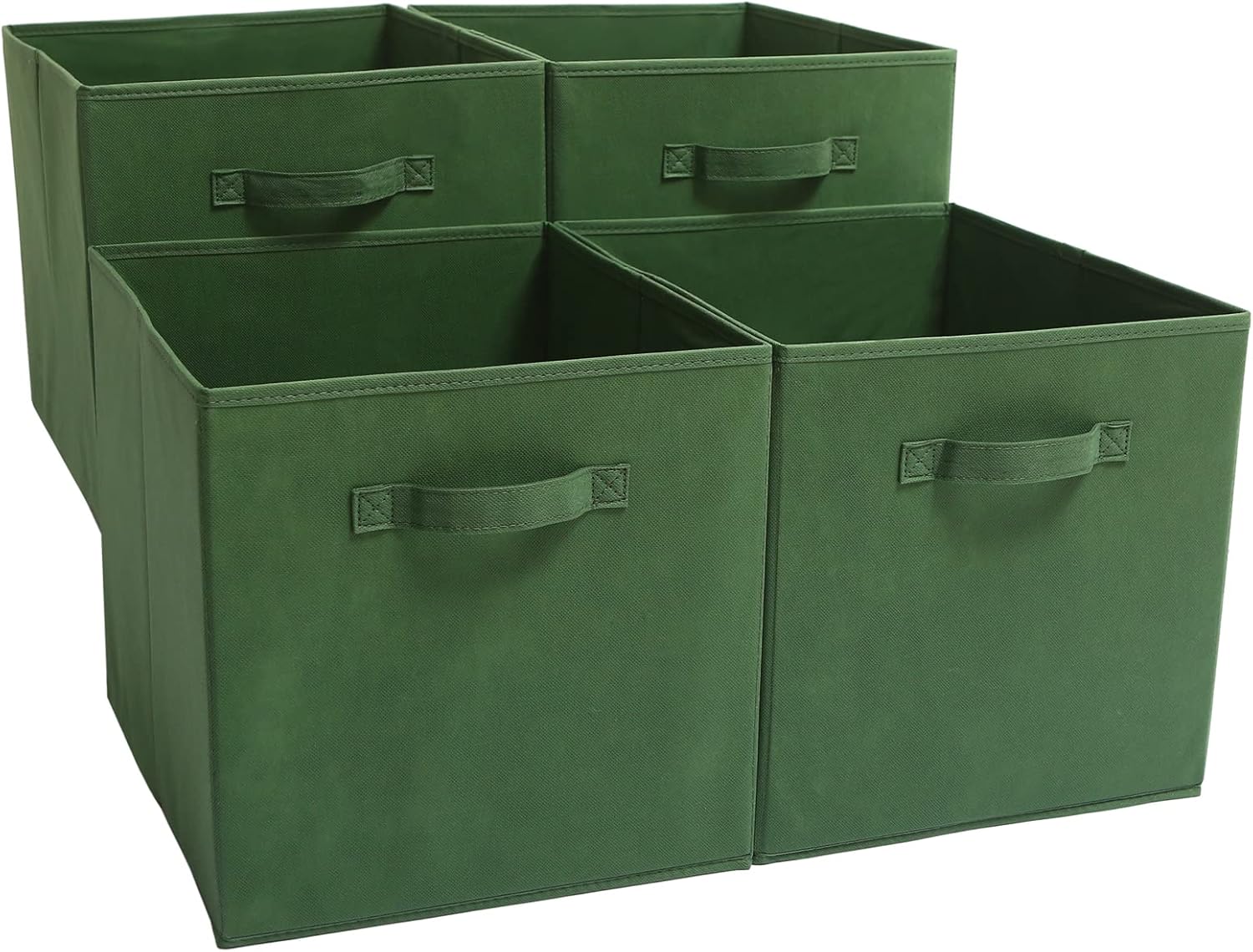 EZOWARE Set of 4 Collapsible Storage Cubes, Foldable Fabric Organizer