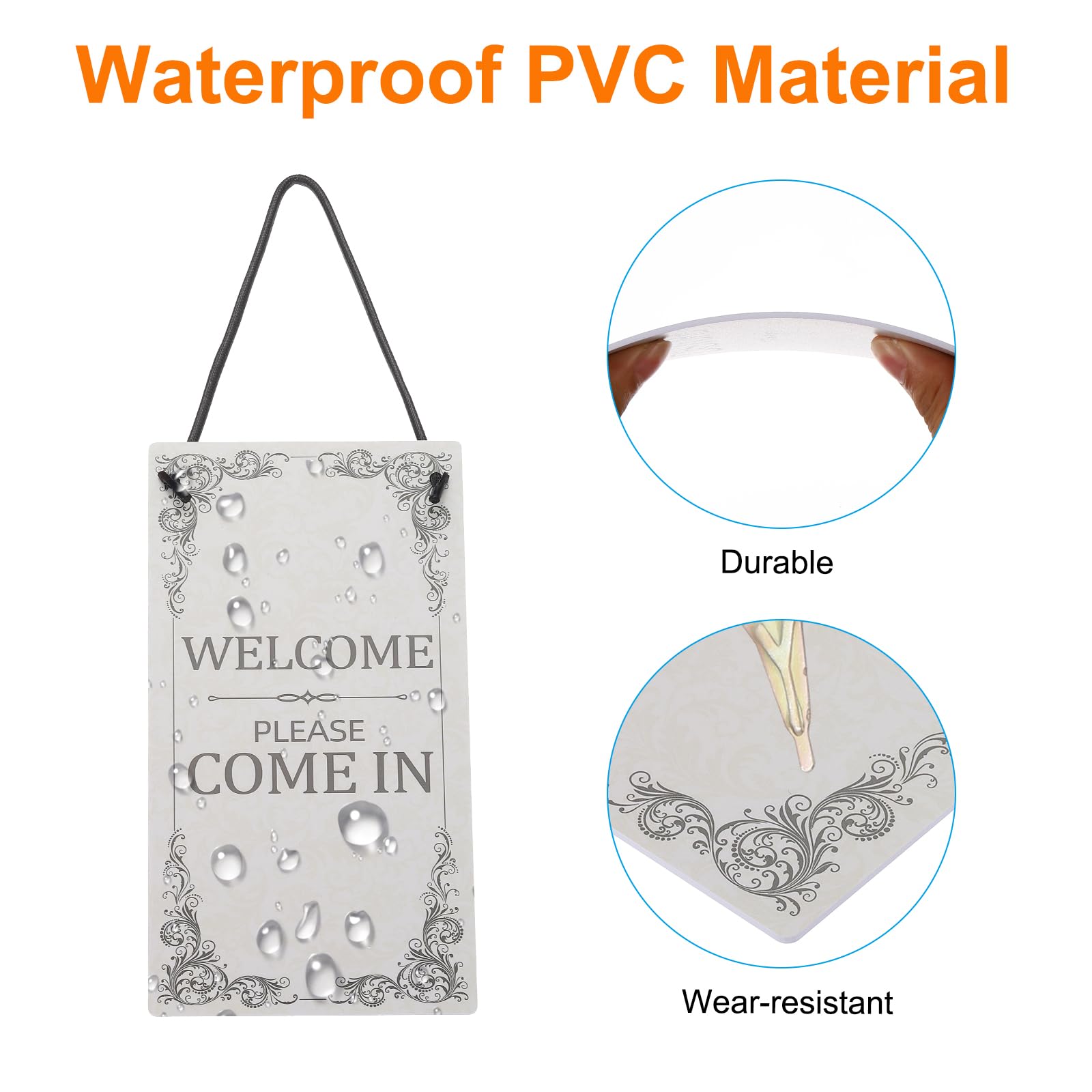 PATIKIL Welcome Please Come in Door Hanger Sign - Image 3