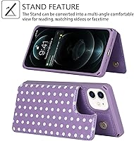 Vista 31 de Cavor for iPhone 11 Wallet Case with Card Slots Holder,Premium PU Leather Kickstand Feature Case [Wrist Strap] Double Magnetic Clasp Shockproof Flip
