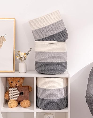 Miniatura 5 de voten - Canastas de almacenamiento de 11 x 11 pulgadas, cubos de almacenamiento de 12 x 12 pulgadas, cubo organizador de librerías, elegante y