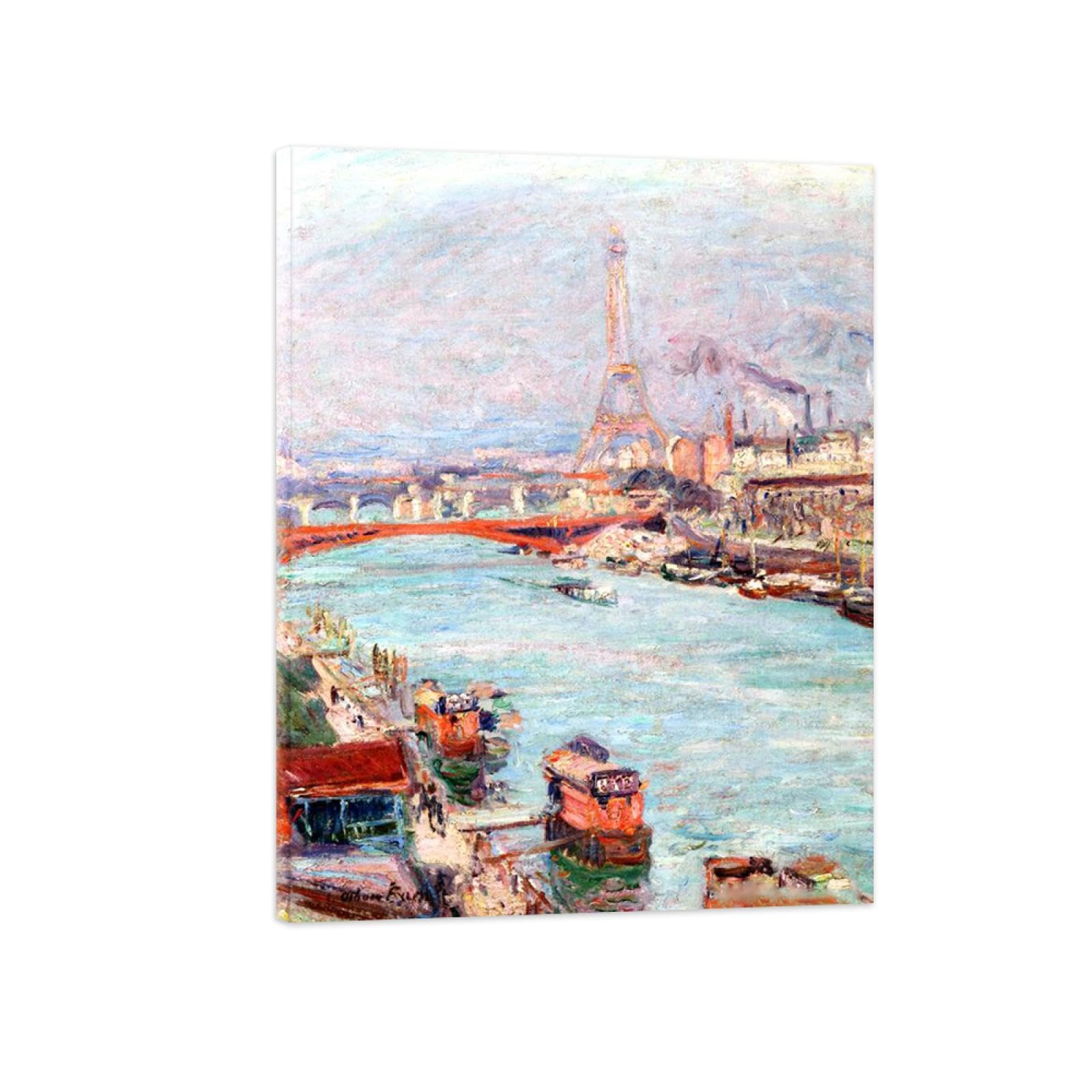 LXURY Stampe su Tela con Cornice in Legno-Torre giorno-Famose Riproduzioni di Quadri su Tela-Pittura Artistica Immagini Decorazione Casa Ufficio 70x90cm28x35inches Incorniciato