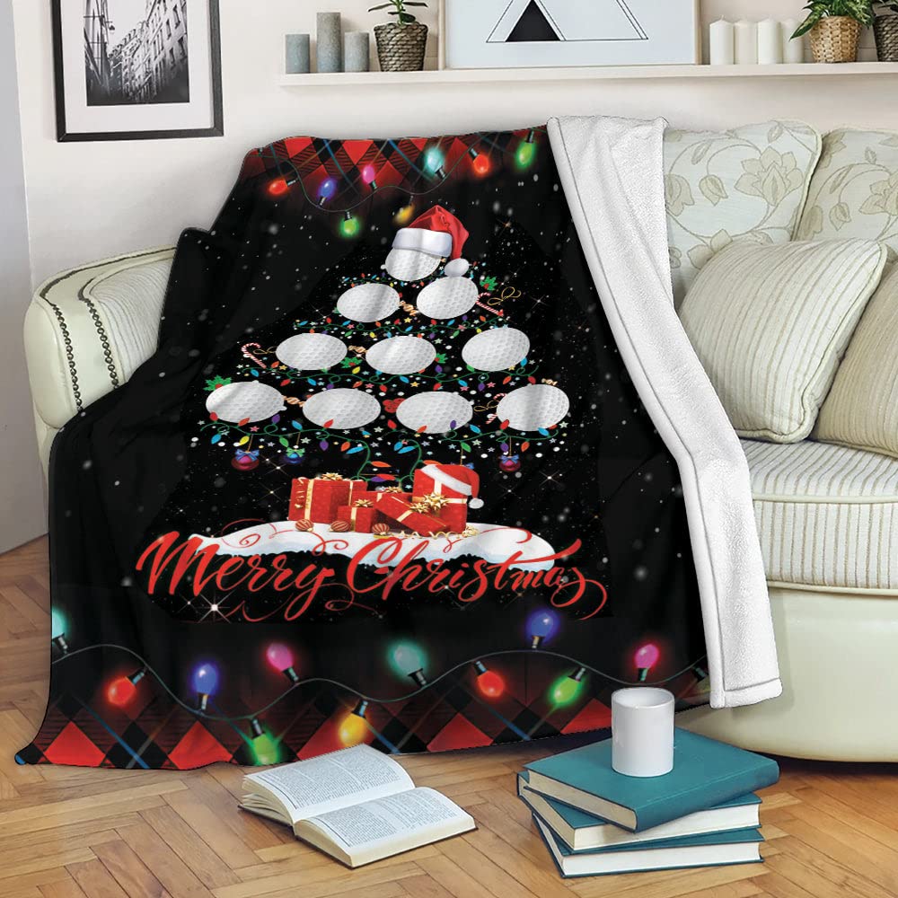 Amazon.com: Golf Blanket, Merry Christmas Golf with Santa Hat Light String  Snowflake Gift Sherpa Fleece Blanket, Soft Cozy Plush Throw Blanket : Home  u0026 Kitchen