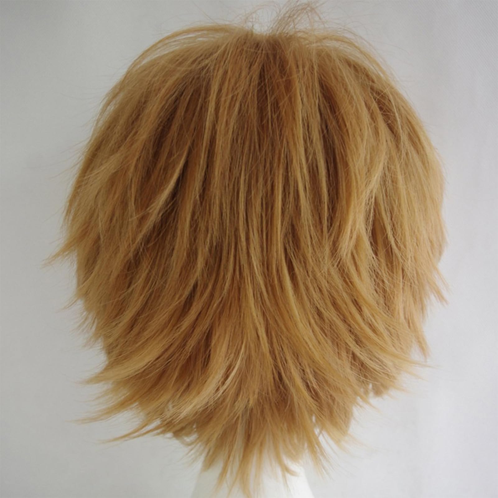 Dcbaboo Brown Wig - Short Curly Unisex Wig, 12" Natural Fluffy Layered Straight Hair, Light Brown, 22 inches - Image 3