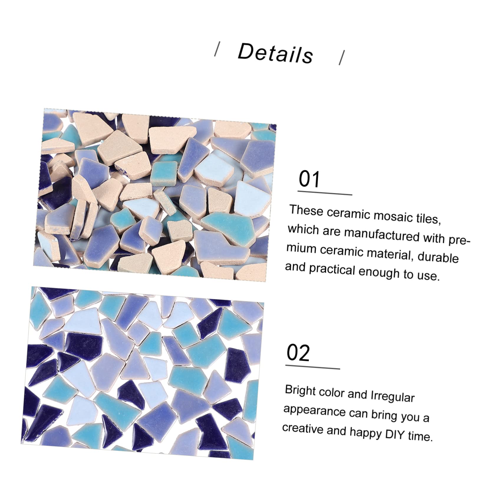 Operitacx 9piezas Azulejos De Cerámica Para Bricolaje Mosaico Piezas Esmaltadas Para Manualidades y Decoración Del Hogar