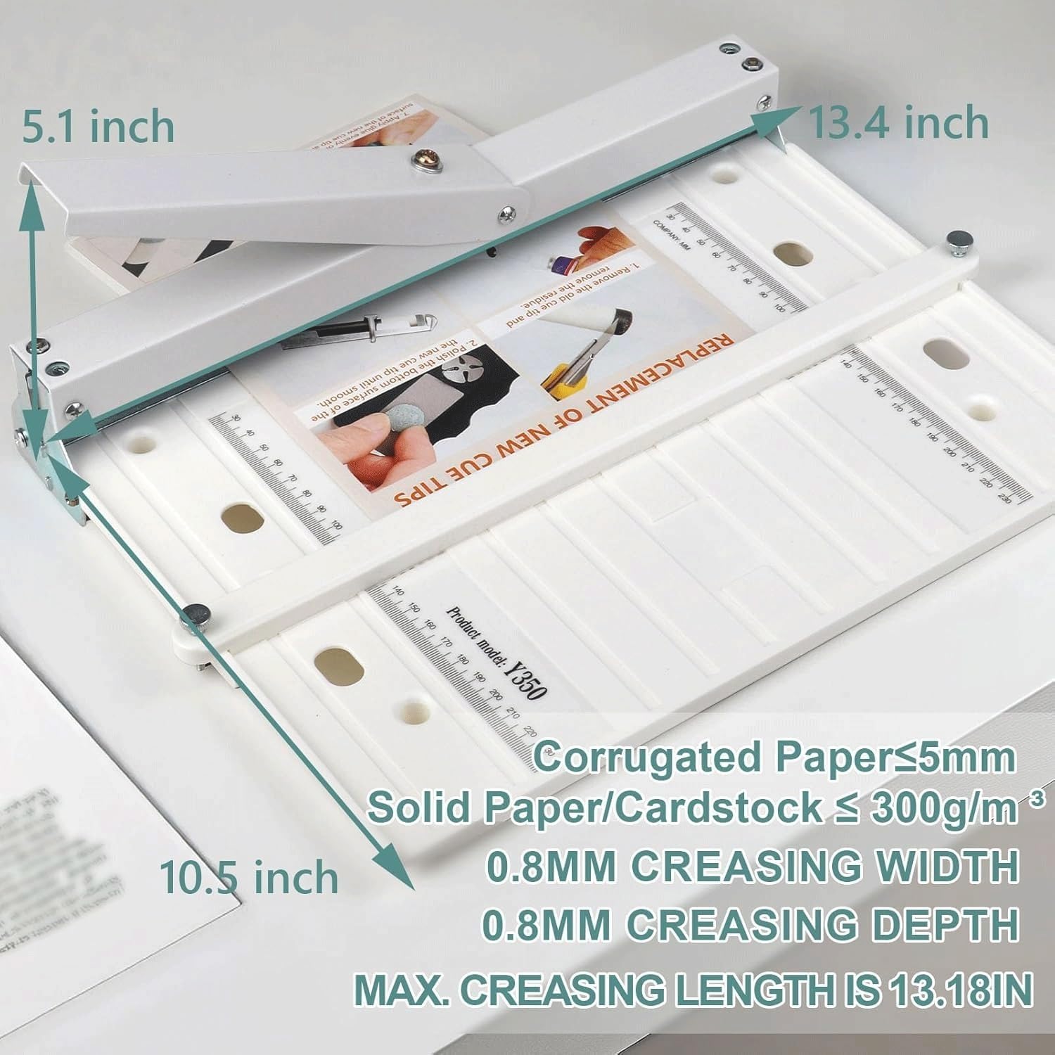 Manuelle Falzmaschine, Papierfalt- Und Falzwerkzeug, Geeignet For A3/4-Papier, Erweiterter Positionierungsblock, Transparente Skala, Brieffalten, Kartenverarbeitung
