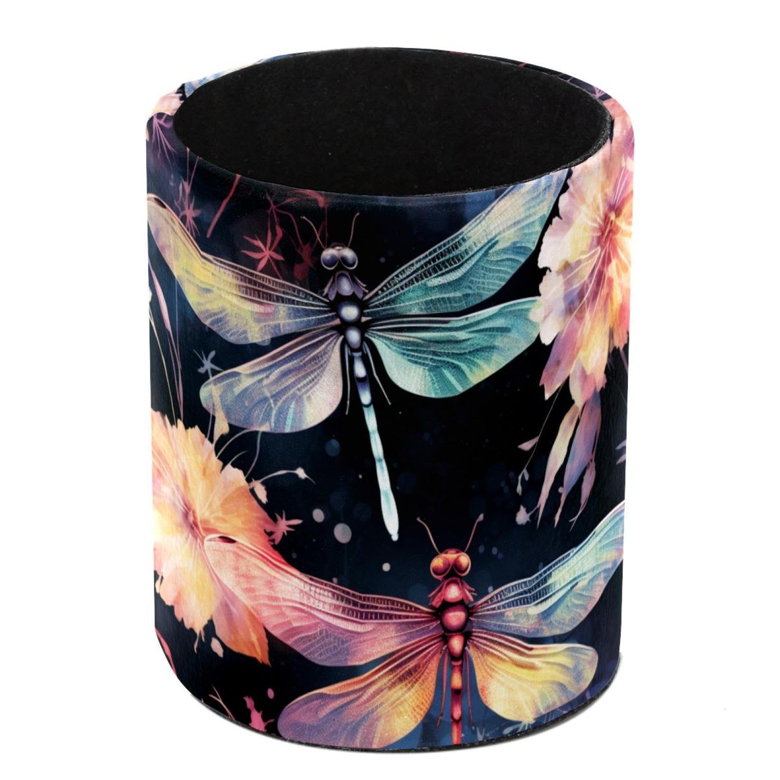 etoenbrc Fancy Dragonflies a Pen Holder, Desktop Supplies Storage Stationery and Accessories, Pencil Organizers for Desk, Pencil Cup Makeup Brush