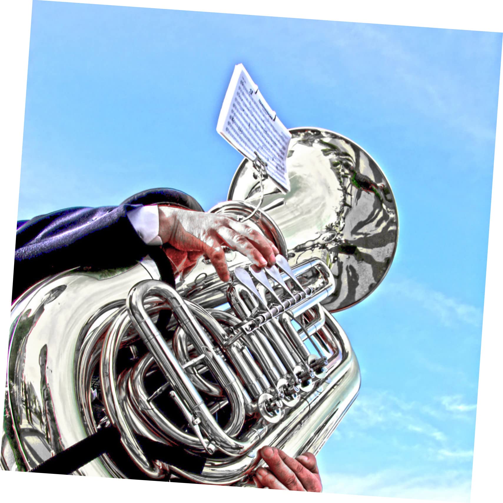Forchetta per strumenti a fiato, clip portatile per tuba, baritono e tromba, stabile e leggera, per l'organizzazione musicale in viaggio