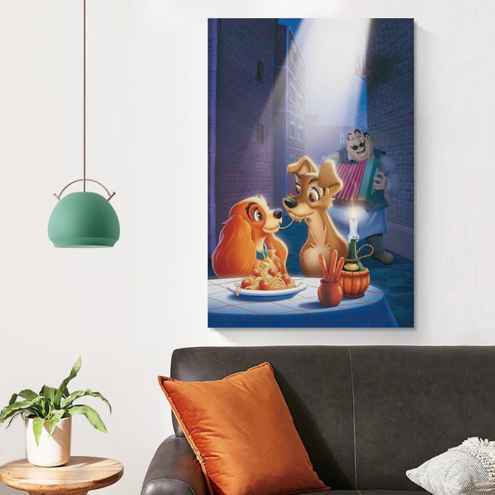 Amazon.co.jp: わんわん物語 アートポスター 飾り絵 かわいい