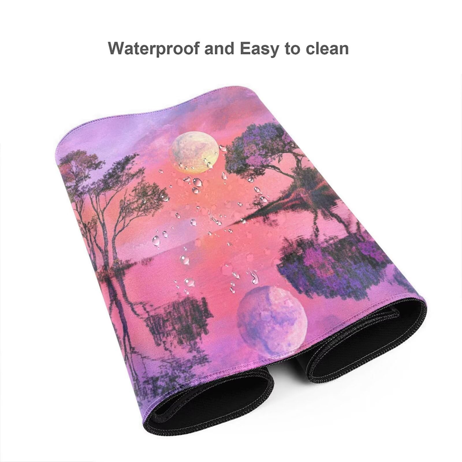 Alfombrilla Ratón Misterio Alfombrilla Ratón XXL 1600 x 800 mm, Paisaje Mouse Pad Gaming con Bordes Cosidos, Impermeable Mousepad XXL Base de Goma Antideslizante Duradera, Mouse Pad para Oficina Q844