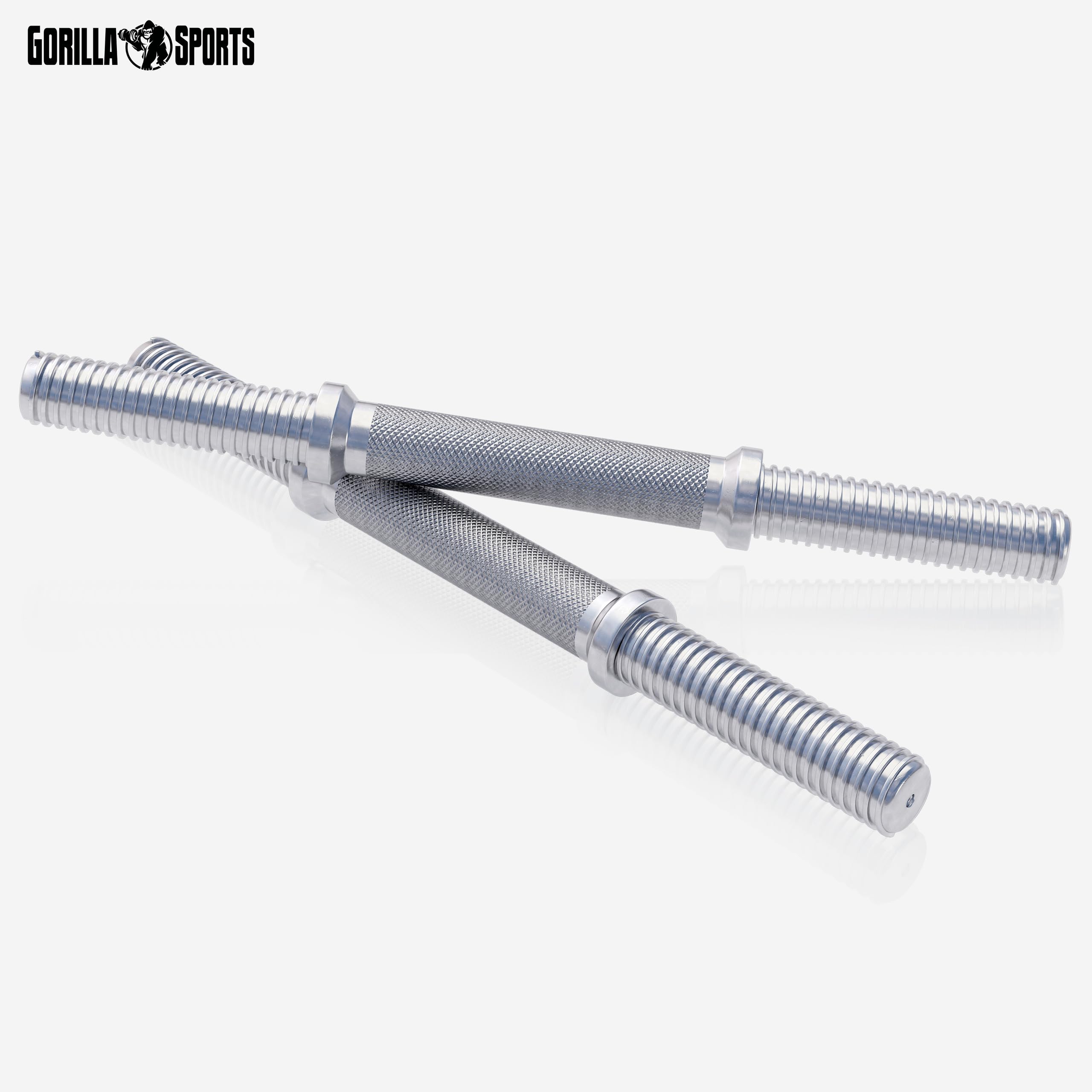 GORILLA SPORTS® Kurzhantelset 30kg, 2er Set, 30mm, Chrom, 10 Hantelscheiben | 4 x 1,25 kg, 4 x 2,5 kg und 2 x 5 kg Hantelscheiben, 4 Sternverschlüsse, Griff gerändelt und rutschfest; Kurzhanteln