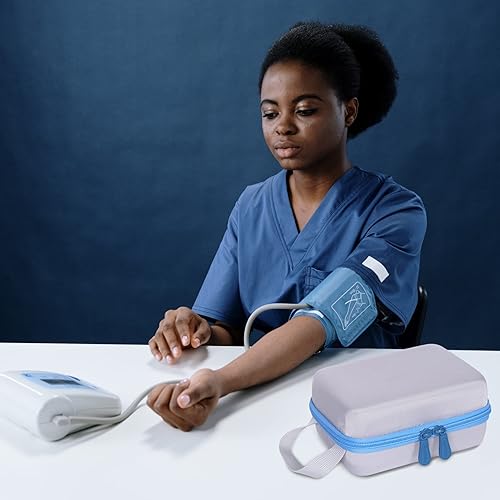 Miniatura 8 de Aenllosi Funda de almacenamiento rígida de repuesto para monitor de presión arterial iHealth Track Smart Upper Arm, soporte para baterías y oxímetro