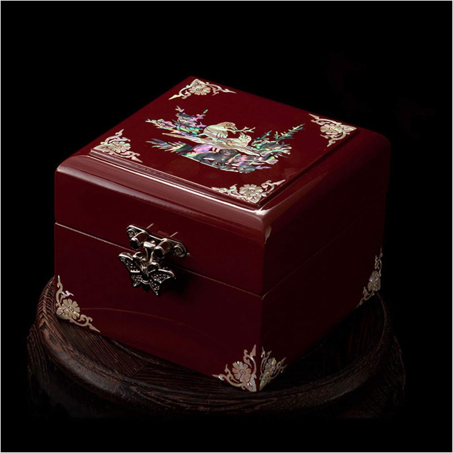 Jewelry Storage Box Jewelry Box Unique High End Antique Wooden Jewelry Case Holder/Organizer Traditional Vintage Design Ideal Jewelry Storage Container Desktop Decoration Gifts Small Jewelry Box