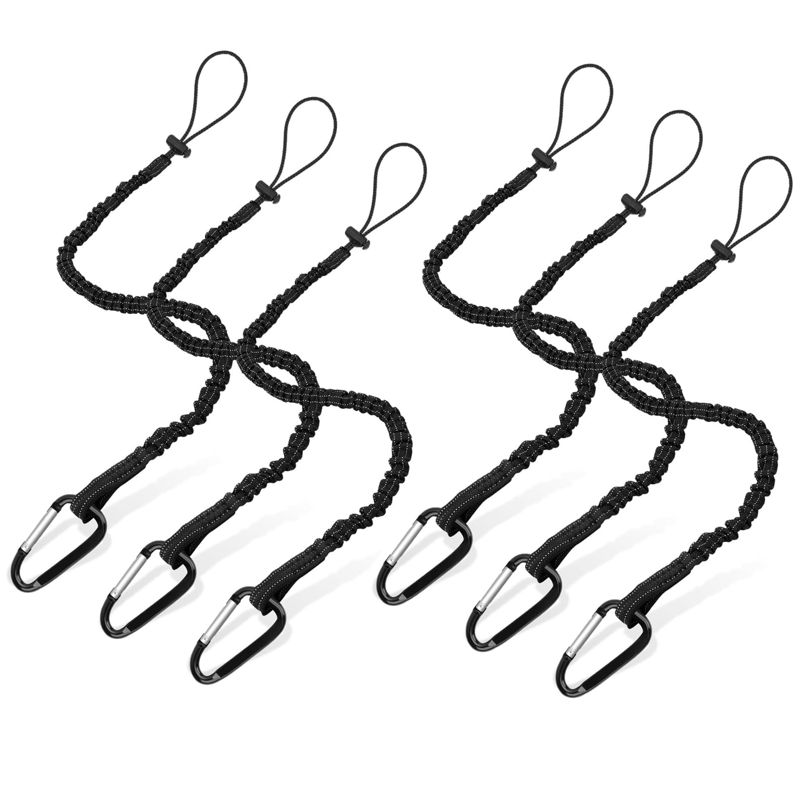 6 Pièce Cordon de Sécurité pour Travaux en Hauteur, Longe à Outils, Laisse à Outil de Sécurité Rétractable, Outil de Protection Contre Les Chutes, Limite de Poids Maximum10-15KG Longe de Sécurité