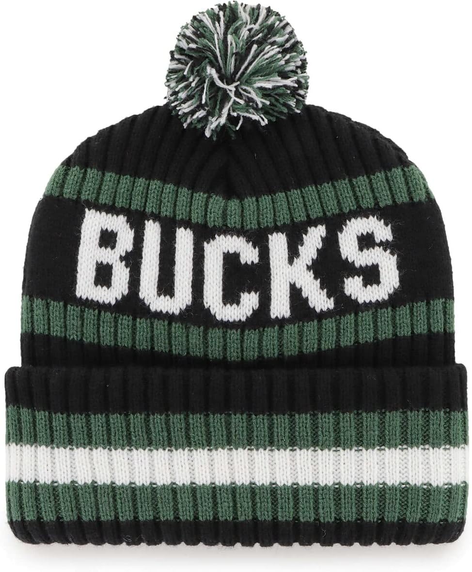 47 NHL Unisex-Adult Team Color Officially Licensed Primary Logo Bering Sport Knit Cuffed Pom Beanie Cold Weather Hat