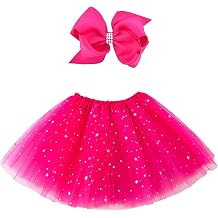 Jastore Girls Layered Rainbow Tutu Skirt Dance Dress Ruffle Tiered Clubwear